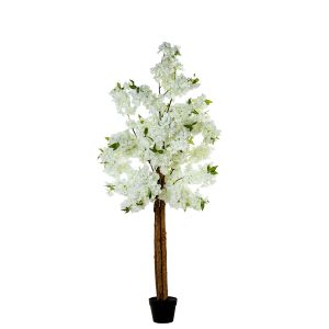 Planta artificial cerezo 160cm blanco cherry 4 troncos