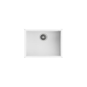 Fregadero teka tegranite square 50.40 tg blanco ártico bajo encimera
