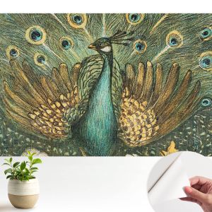 Papel pintado para paredes majestuoso pavo real 250x250 tulup