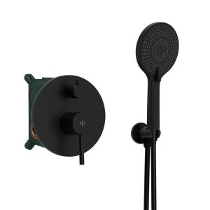 Kit de ducha empotrable sirio monomando negro - gme