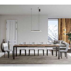 Mesa extensible - 90x180 a 440 cm - antracita