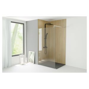 Ondee - kit  paneles murales esquina flora madera 120cm perfil negro