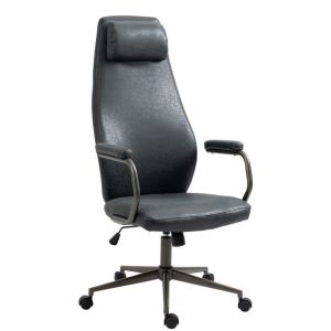 Silla de oficina ajustable - polipiel negra - 1ud