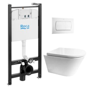 Pack cisterna roca active y pulsador blanco br con wc orion env de kp