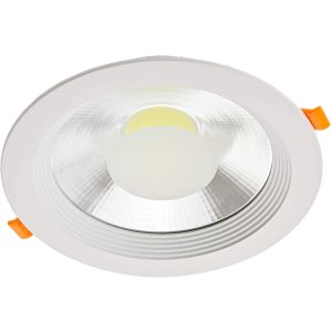 Downlight LED cob redondo empotrar, 20w 2000 lm, luz fría 6000k