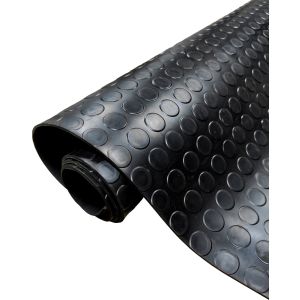 Suelo PVC| 100% caucho| botones negro| 3mm| 140x300cm