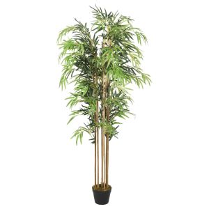 vidaXL árbol de bambú artificial con 1095 hojas verde 150 cm