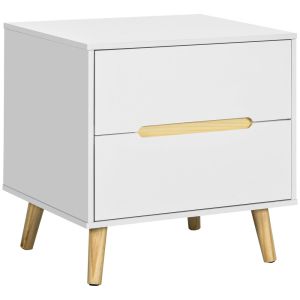 Mesilla de noche 50x40x50.5 cm color blanco Homcom