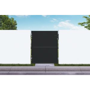 Portillo nali acero negro mate 1x1,2 m