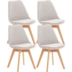 Sillas comedor vintage gris claro - set de 4 - 83 cm