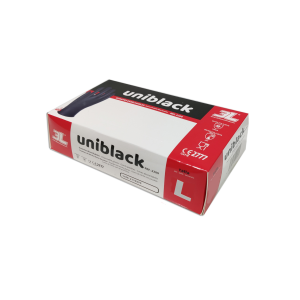 Guantes de nitrilo uniblack 100 uds (talla l)
