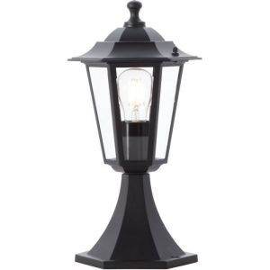 Aplique exterior - brilliant - carleen - metal/vidrio - negro - ip44