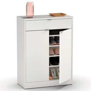 Zapatero entrada recibidor, mueble auxiliar e briebe domus blanco