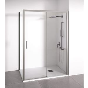 Mampara de ducha angular plata 170-175 x 87-90  acceso izda. Bellobath