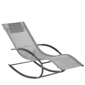 Tumbona mecedora carano ii metal gris claro