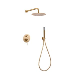 Conjunto de ducha  empotrado monza oro cepillado [ imex® ]