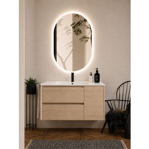 Mueble de baño con lavabo itaca sin espejo 100x45 cm estepa