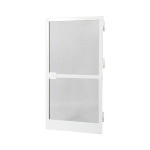 Mosquitera abatible para puerta recortable 100x215 cm - aluminio blanco