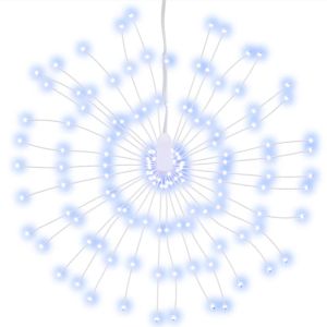 vidaXL luces de navidad de estrellas 2 uds 140 LED blanco frío 17 cm