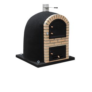 Horno de leña exterior de obra modelo caldera bandama negro - 110x110x140cm