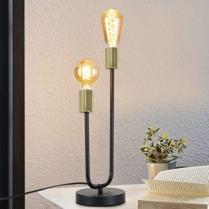 Nettlife lampara de mesa E27 negro 17x44