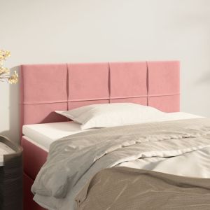 Cabecero de terciopelo rosa 100x5x78/88 cm eso1000