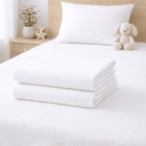 Sábana bajera infantil ajustable blanco cama 90cm donegal collections