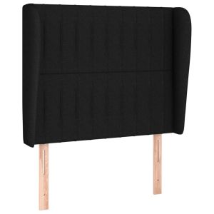 vidaXL cabecero con orejas de tela negro 83x23x118/128 cm
