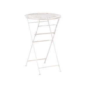 Mesa de bar de jardín trieste 60 cm 60 cm metal beige claro