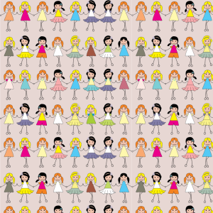 Papel pintado infantil niñas 60cm por 250cm