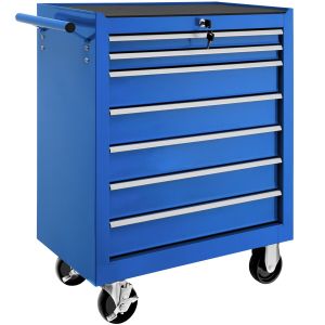 Carro de herramientas con cajones y bloqueo central de seguridad 69x33x79cm