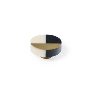 Pomo para mueble rei 7-e538 | 39x39x19 mm | multicolor | resina - latón