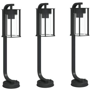 Lámparas de pie de exterior 3 piezas 60 cm