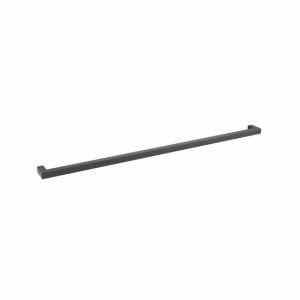 Tirador para mueble, acero inox, dist entre ejes 640 mm, negro, lote de 25