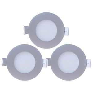 Pack 3 mini downlight LED ultraslim empotrable redondo 4w 300lm ø7cm