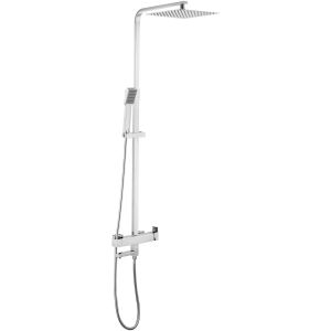 Valaz barra de ducha/bañera monomando cuadrada 145cm cromada - 25cm