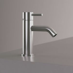 Grifo para lavabo 17 cm acero inoxidable 316l color inox satinato con mezcl