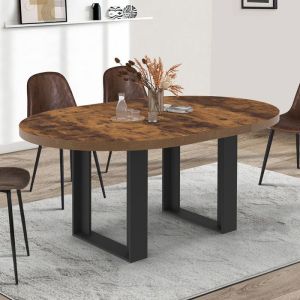 Mesa comedor redonda extensible phoenix negra - 110-150 cm