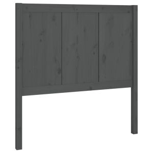 vidaXL cabecero de cama madera maciza de pino gris 80,5x4x100 cm