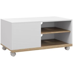 Mueble de tv 80x45x39.5 cm color blanco Homcom, hogar - muebles de salón