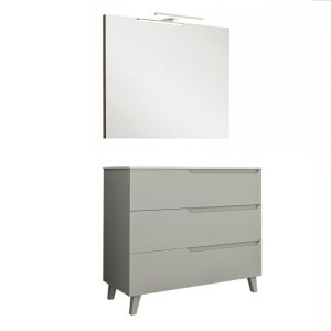 Móveis banho completo LED, victoria 80x45 cm moka fosco 3 gavetas pés