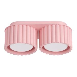 Plafones aura 2 rosa aluminio 21x8x10cm