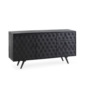 Aparador 165x40x86 madera negro