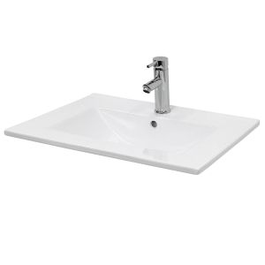 Lavabo encastrable cerámica 610 x 465 x 175 mm blanco