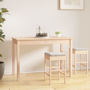 Mesa de comedor madera maciza de pino 110x55x75 cm es9626