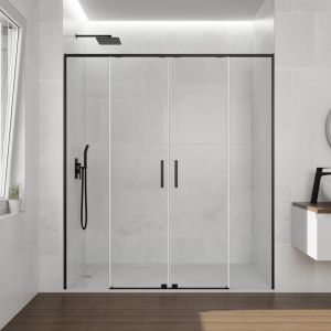 Mampara twenty spazio 2f+2c - 150 cm - transparente negro