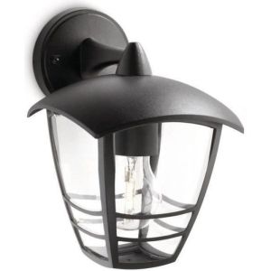 Aplique exterior creek E27 60 w sin bombilla, color negro, luz hacia