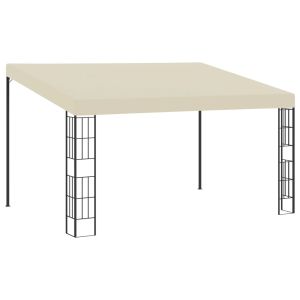 vidaXL cenador con montaje en la pared tela color crema 3x4 m