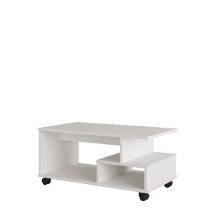Mesa baja de madera "min9" - 90 x 51 x 42 cm - blanca