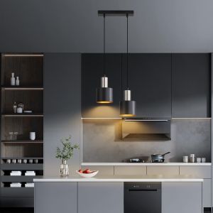 Nettlife lámpara colgar  E27 negro y plateado 30x30